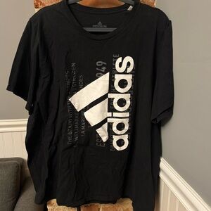 Adidas Men’s Amplifier Black Vertical Print Tshirt Size 2XL